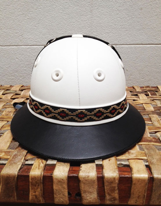 PU Leather Polo Helmet Ridding helmet white color Polo ridding helmet 