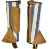 Horse Half Chaps - Color Striped Canvas AZUL