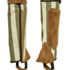 Horse Half Chaps - Color Striped Canvas_VERDE