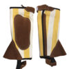 Horse Half Chaps - Color Striped Canvas_amarillo