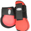 Neopren and plastic front leg + leg protections_red
